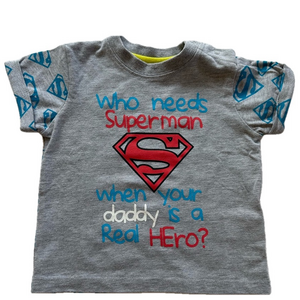 4/20$ baby Superman Short Sleeve T-shirt size 6-9 months